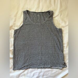 Black and white striped tank